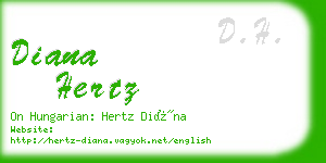 diana hertz business card
